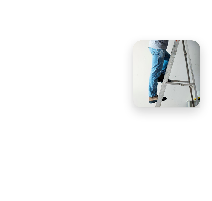 man on ladder